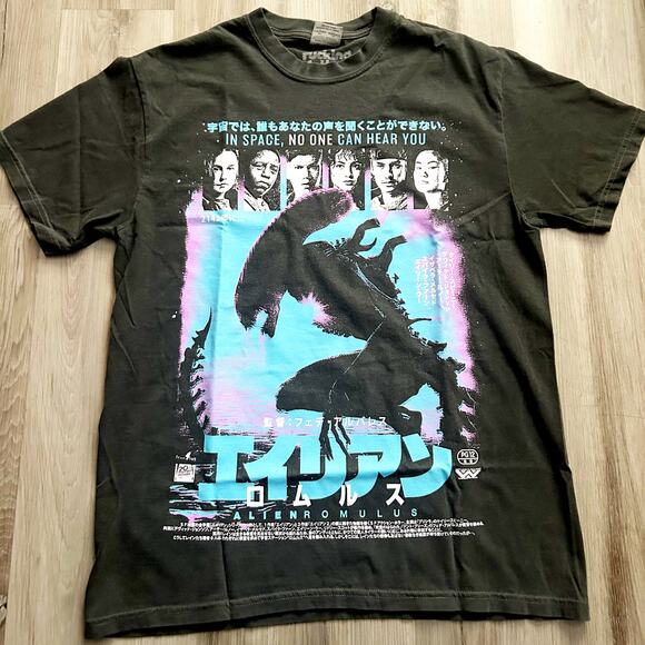 RUCKING FOTTEN Long Sleeve SHIRT Alien Romulus Japanese Poster Mens L Lmtd Color - Picture 1 of 10
